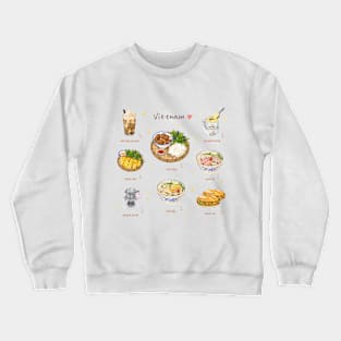 Vietnamese Foods Illustration❤️ 越南美食插畫 Crewneck Sweatshirt